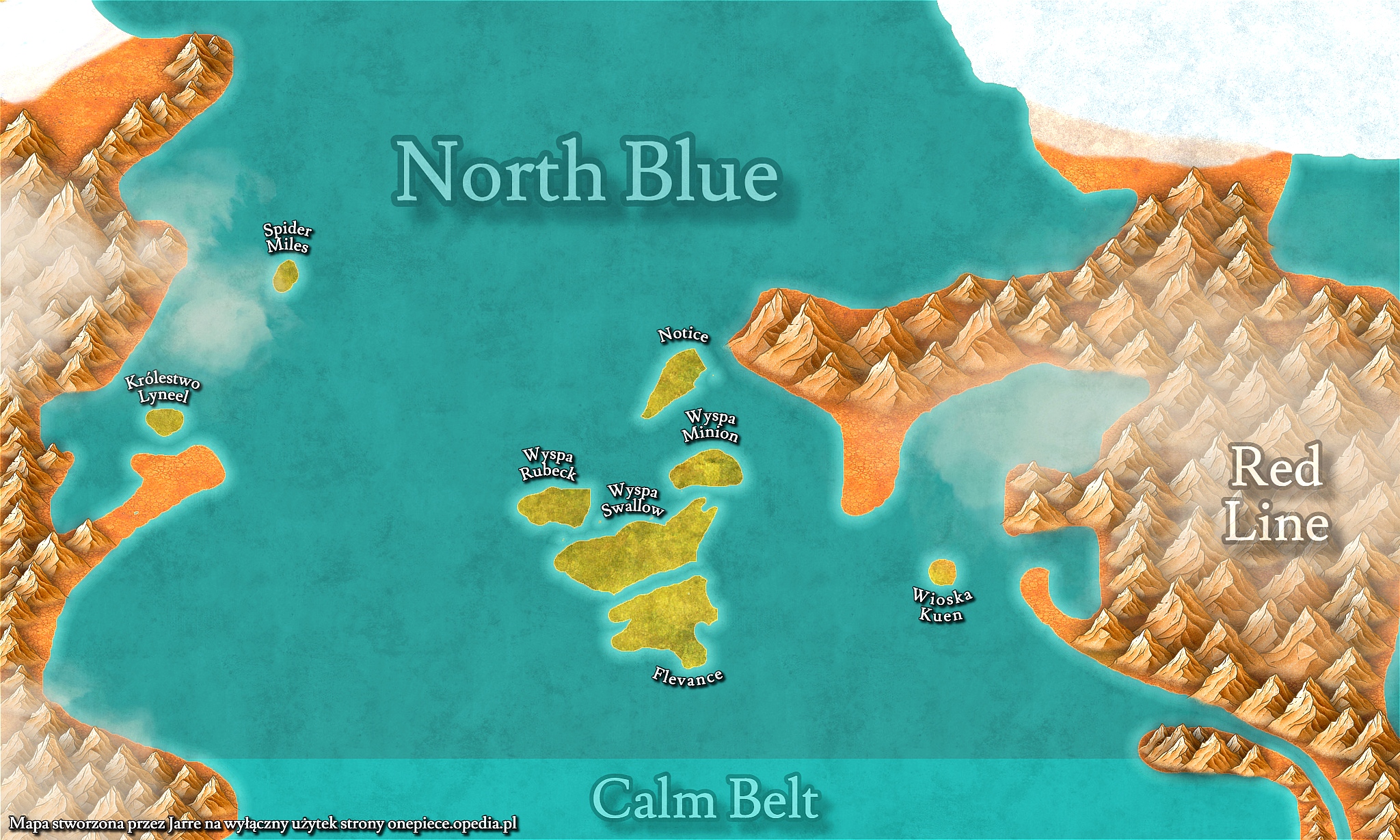 Mapa North Blue